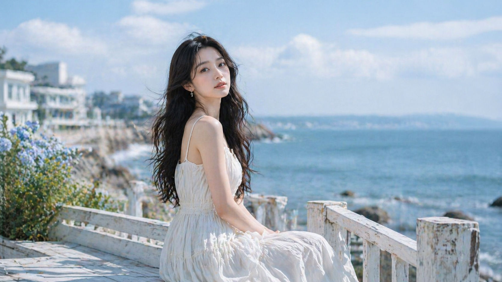 走心摄影海边旅拍清新氛围展示图