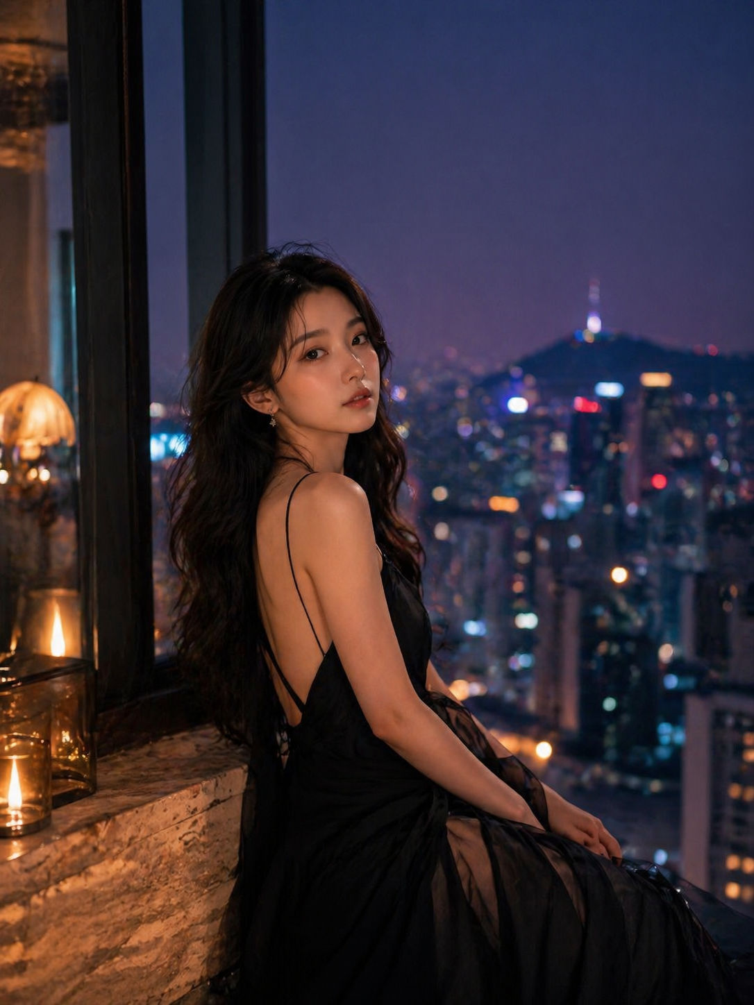 走心摄影夜色氛围人像作品